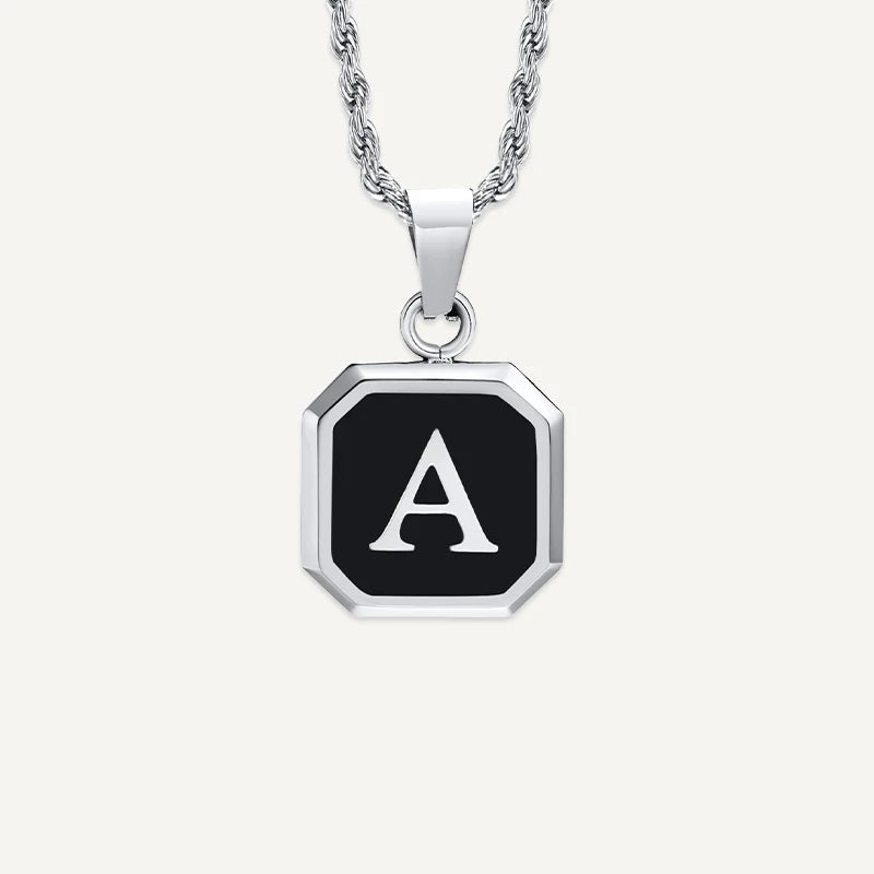 Collier Homme Médaillon Initiale A