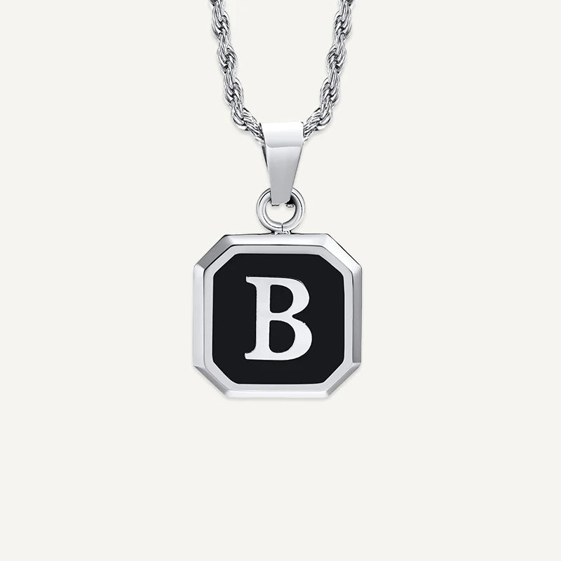 Collier Homme Médaillon Initiale B