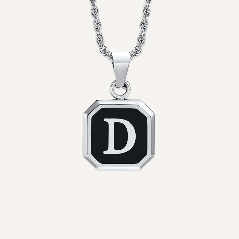 Collier Homme Médaillon Initiale D