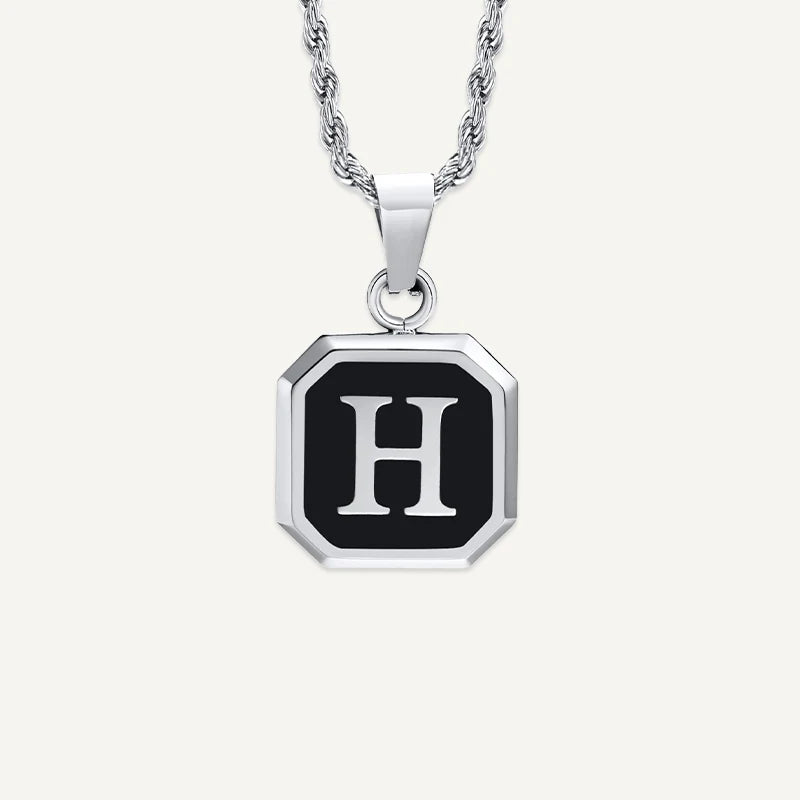 Collier Homme Médaillon Initiale H