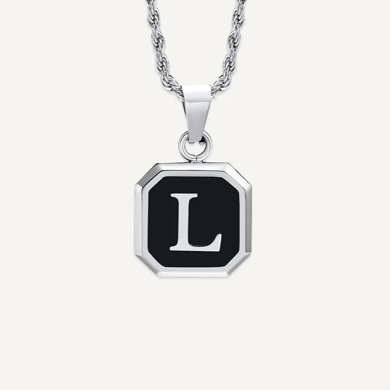 Collier Homme Médaillon Initiale L