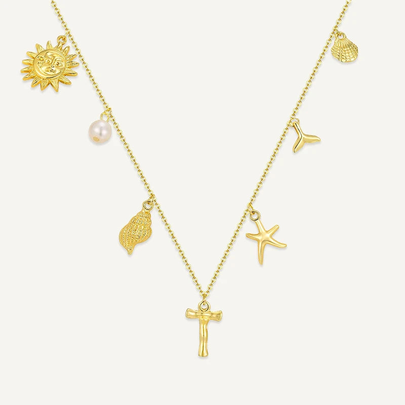 Collier Initiale Charms d’Été Lettre T