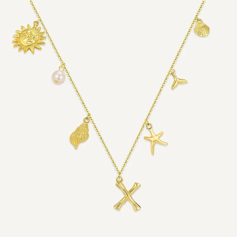 Collier Initiale Charms d’Été Lettre X