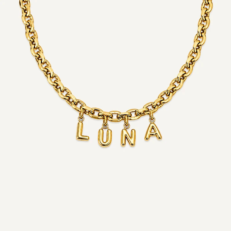 collier-lettre-3d-personnalise-chaine-maillons 4 Lettres