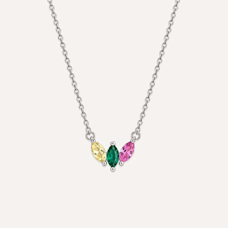 Collier Marquise Pierres de Naissance 3 Argent