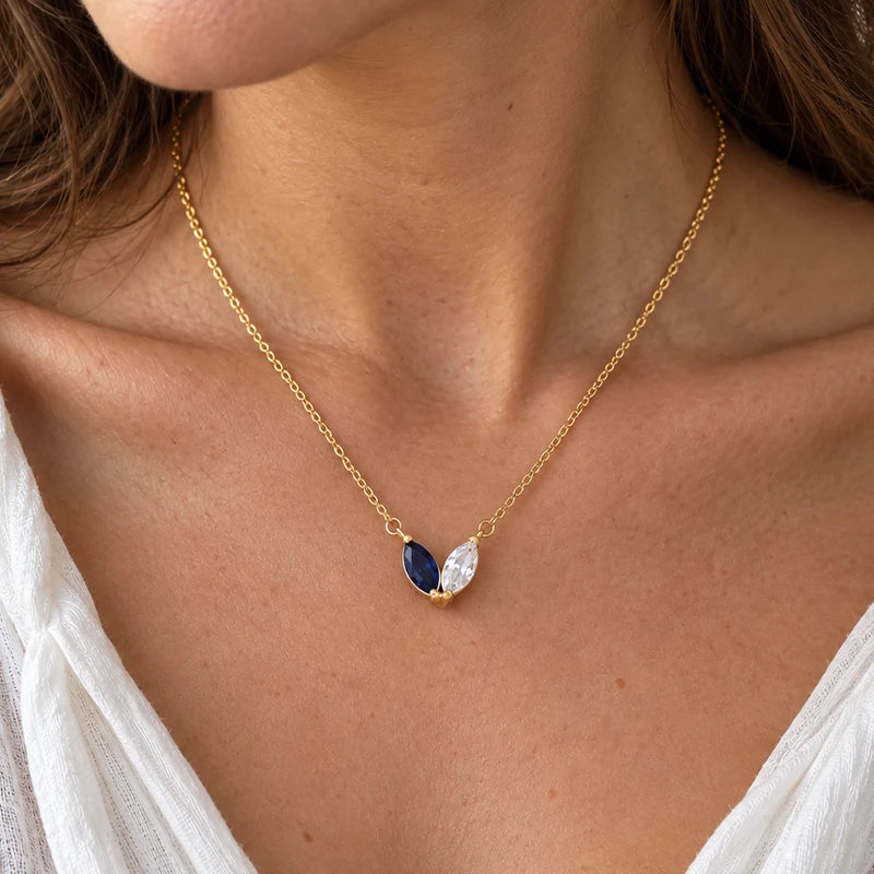 Collier Marquise Pierres de Naissance Femme