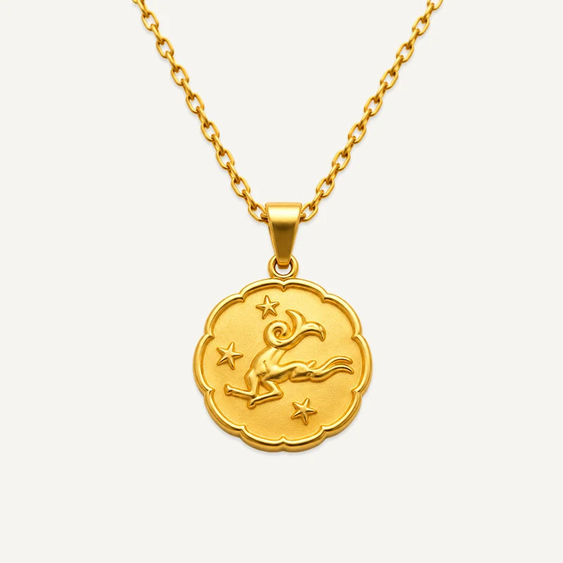 Collier Médaille du Zodiaque Capricorne