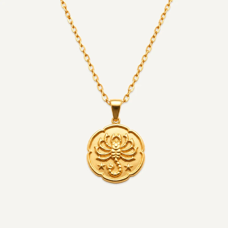 Collier Médaille du Zodiaque Scorpion
