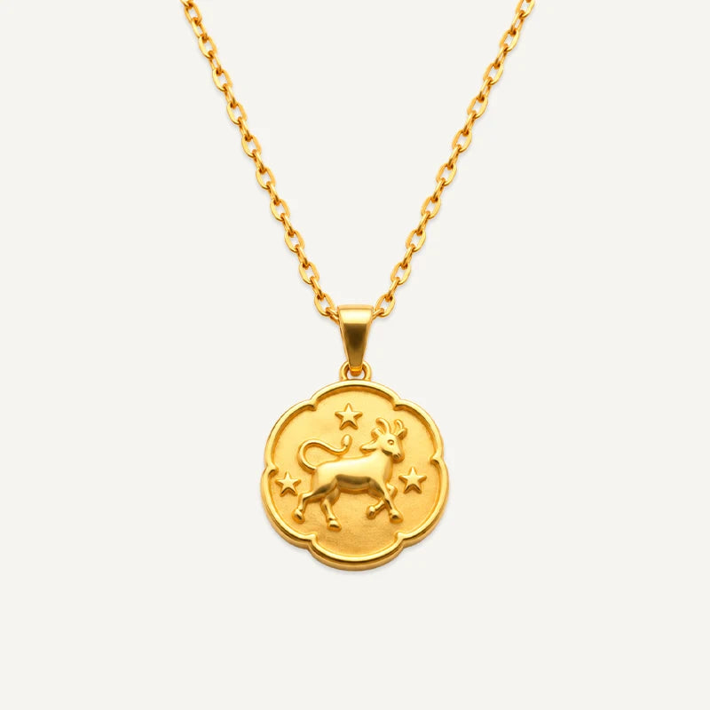 Collier Médaille du Zodiaque Taureau