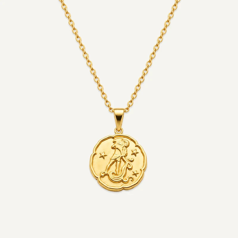 Collier Médaille du Zodiaque Verseau