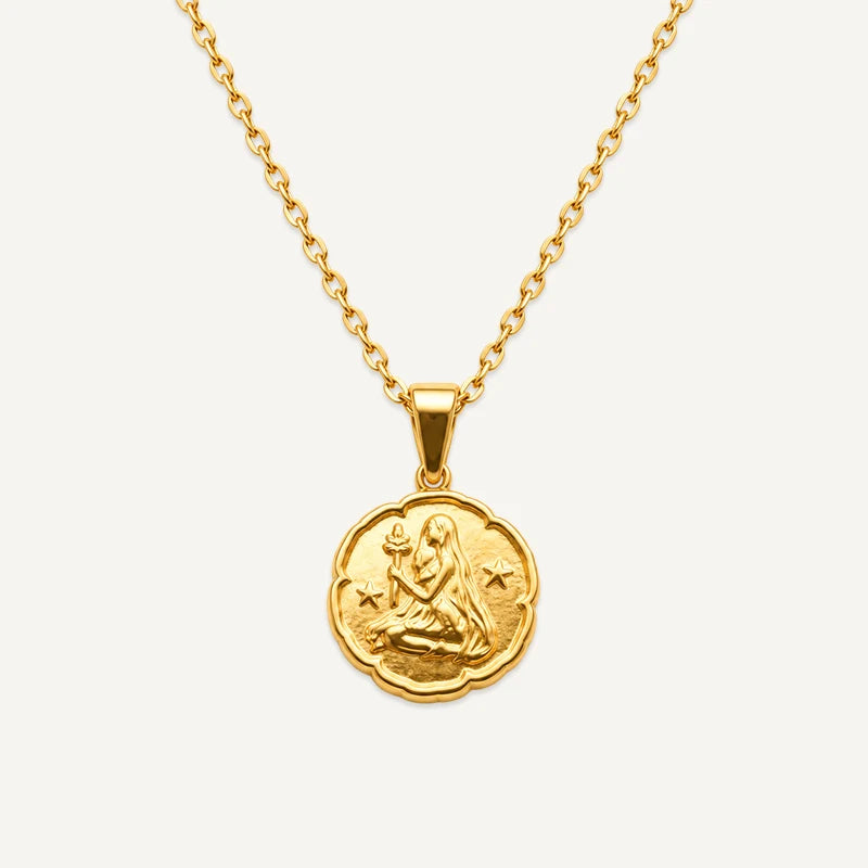 Collier Médaille du Zodiaque Vierge