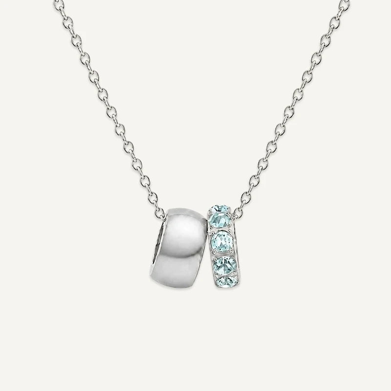 Collier Pendentif Pierre de Naissance Argent Mars