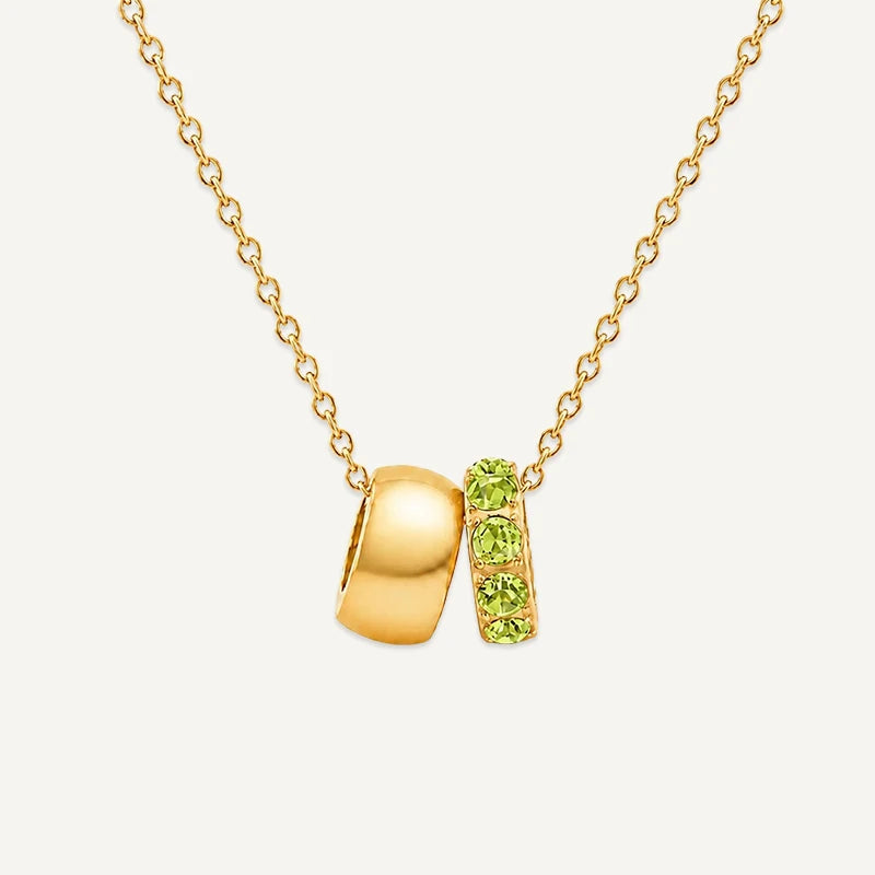 Collier Pendentif Pierre de Naissance Or Aout