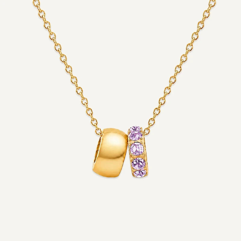 Collier Pendentif Pierre de Naissance Or Juin