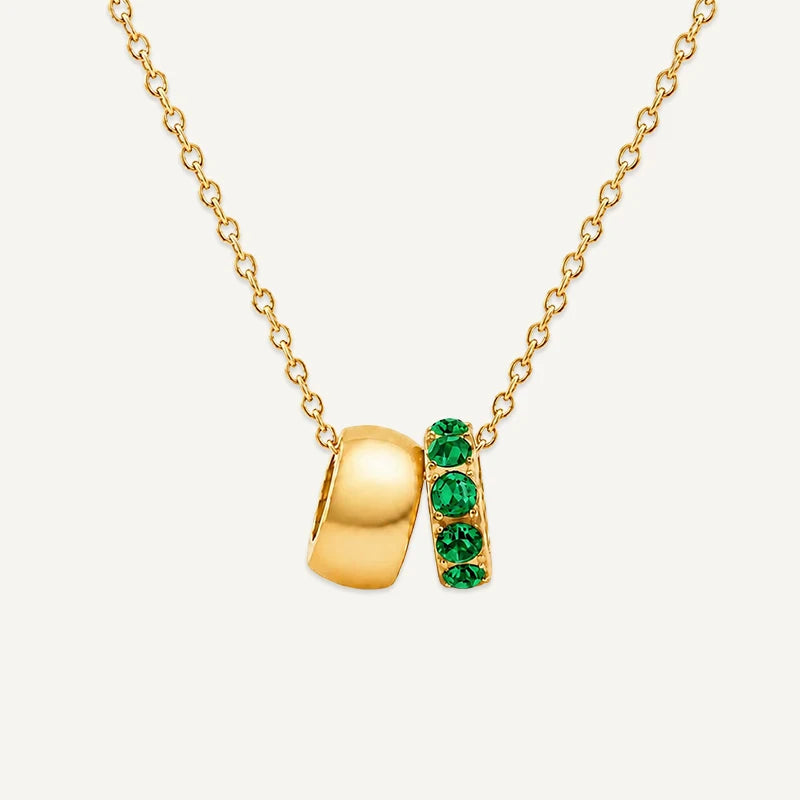 Collier Pendentif Pierre de Naissance Or Mai