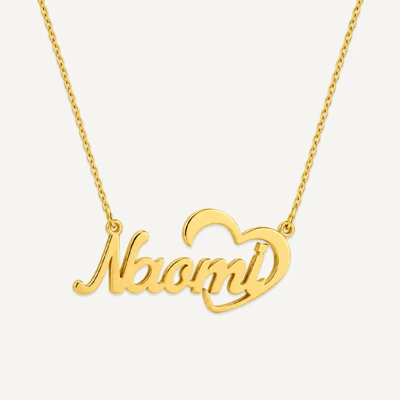 Collier Prénom Cœur Or