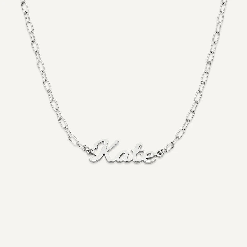 Collier Prénom Personnalisé Chaîne à Maillons Argent