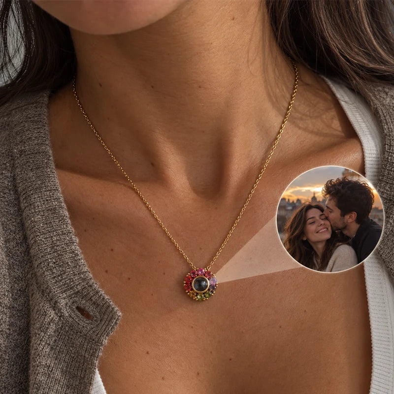 Collier Projection Pierres Précieuses Femme