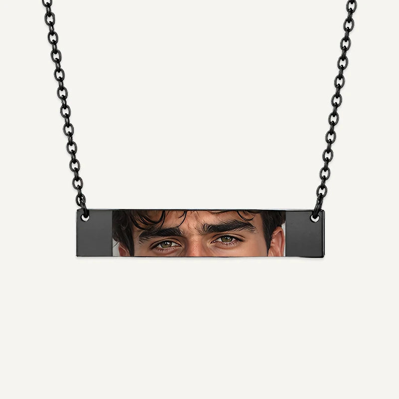 Collier Regard Horizontal Personnalisé Noir