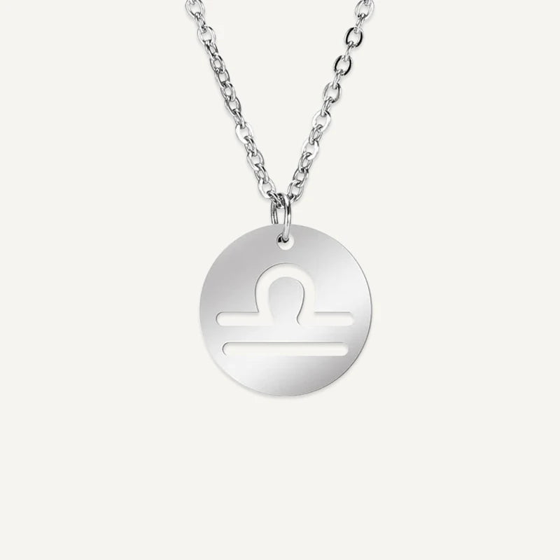 Collier Signe Astrologique Découpé Argent Balance
