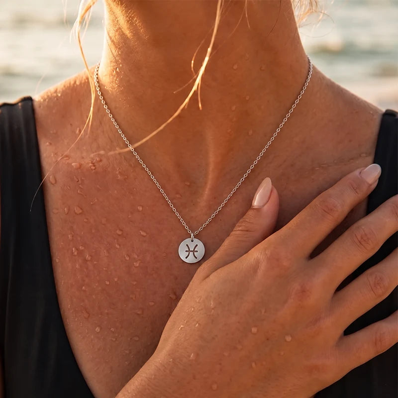 Collier Signe Astrologique Découpé Argent Femme