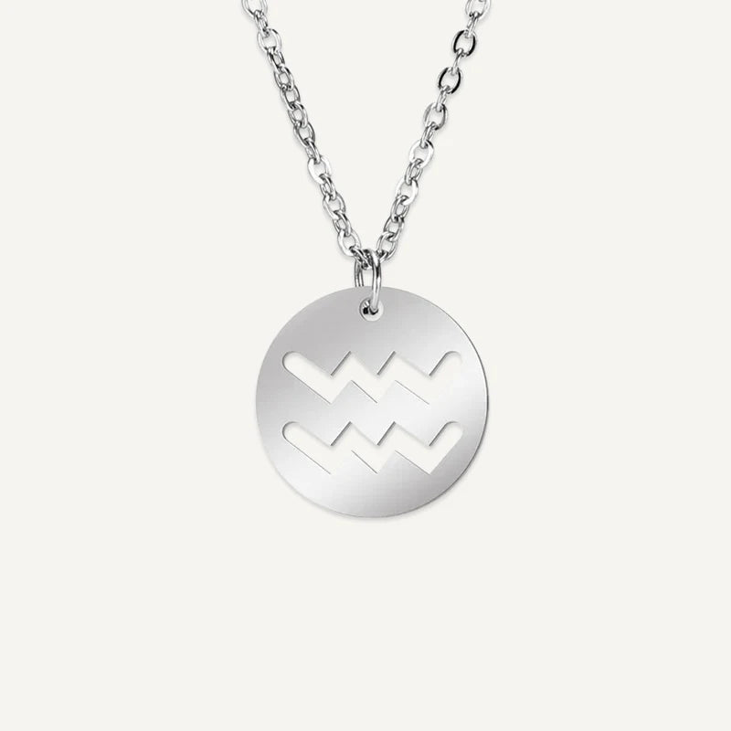 Collier Signe Astrologique Découpé Argent Verseau