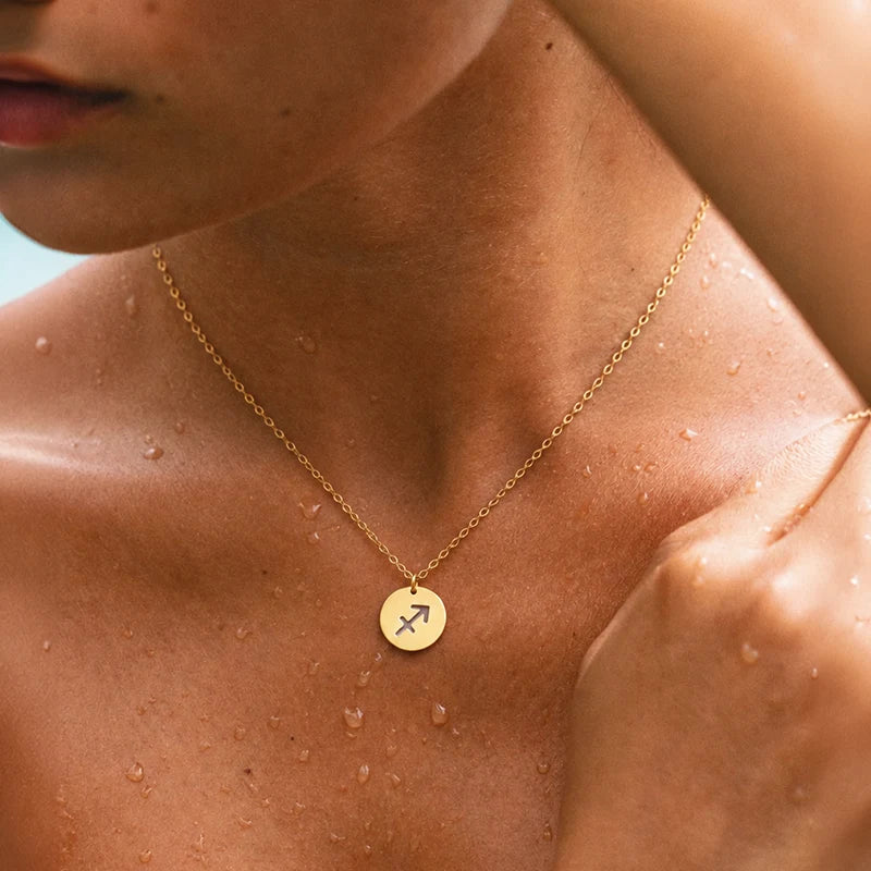 Collier Signe Astrologique Découpé Or Femme