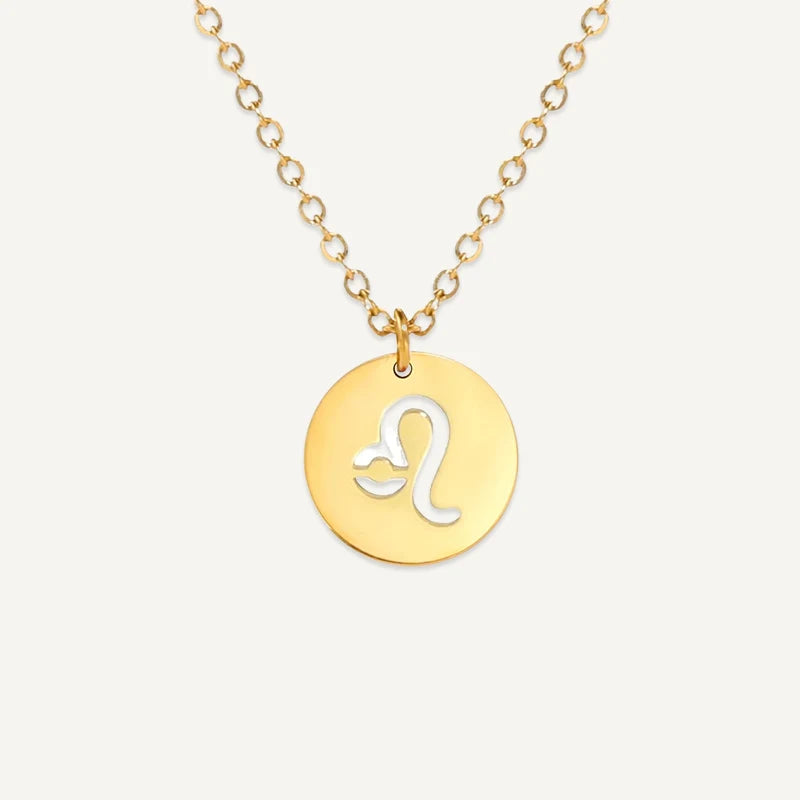 Collier Signe Astrologique Découpé Or Lion