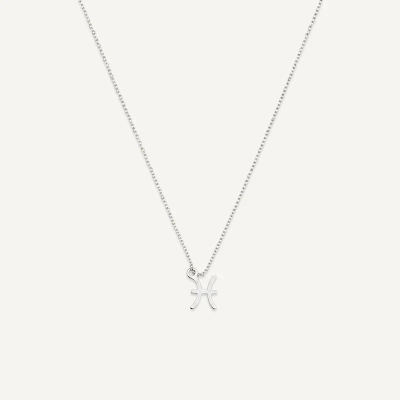 Collier Signe Astrologique Personnalisé Argent Poissons