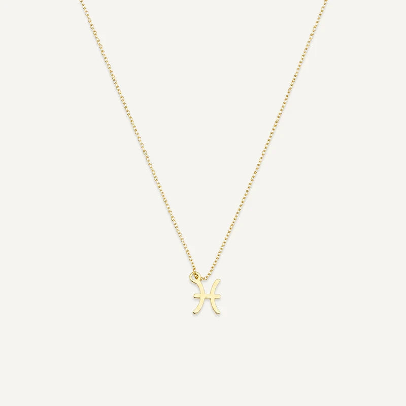 Collier Signe Astrologique Personnalisé Or Poissons