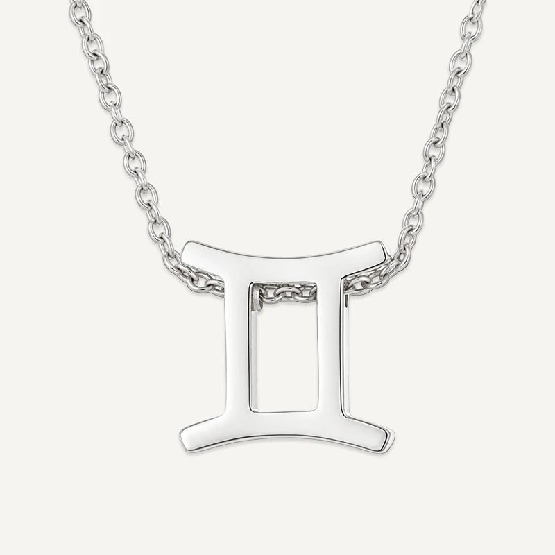 Collier Symbole Astrologique Argent Gémeaux