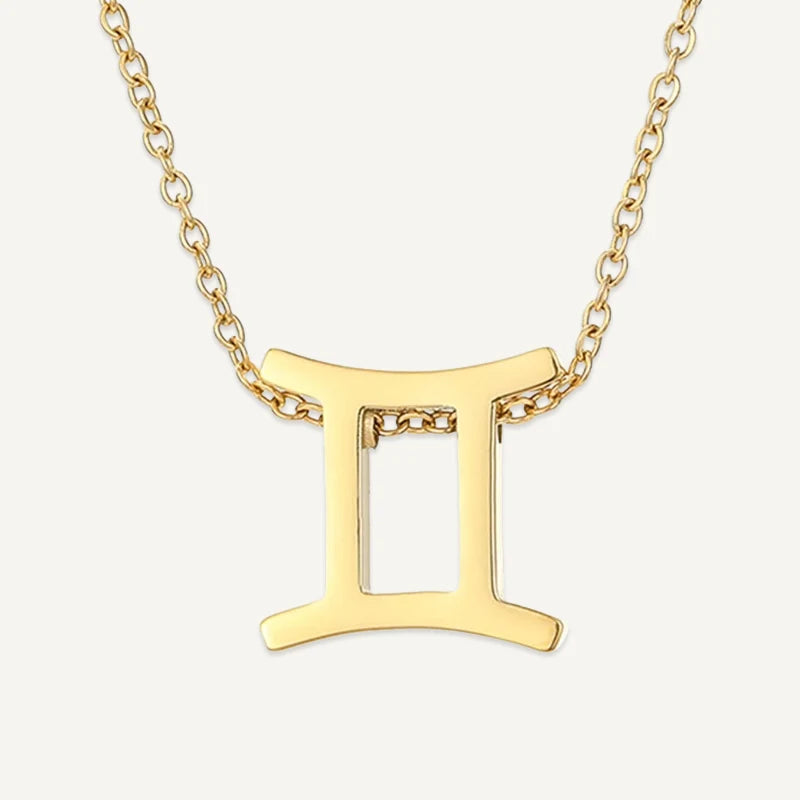 Collier Symbole Astrologique Or Gémeaux