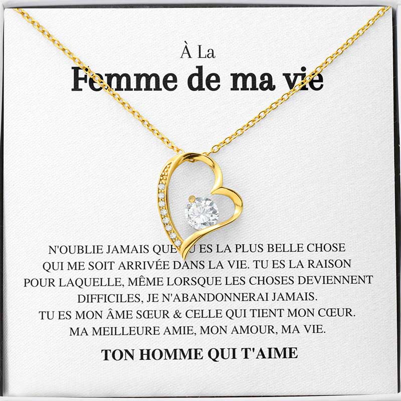 À la Femme de ma vie - Coffret Rose Éternelle Collier Femme