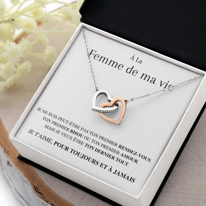 À la Femme de ma vie - Collier Cœurs