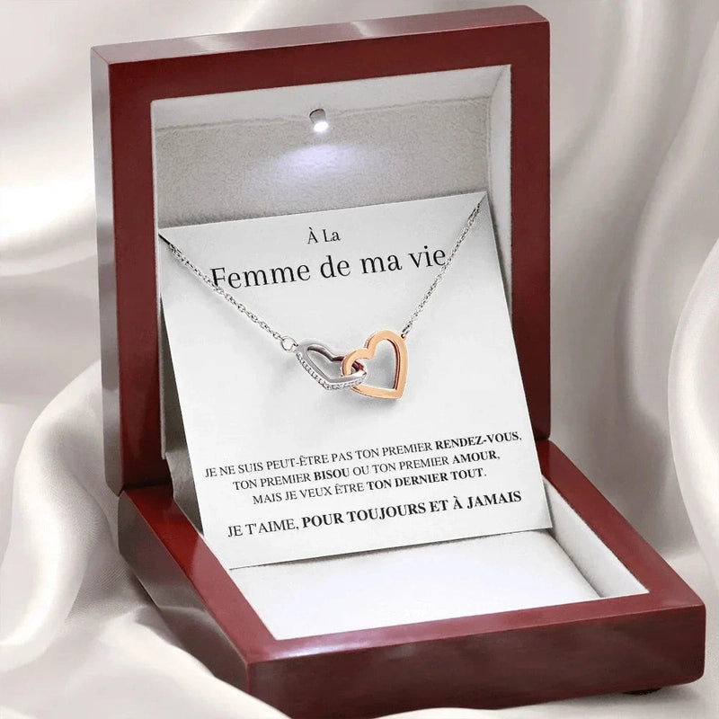 À la Femme de ma vie - Collier Cœurs