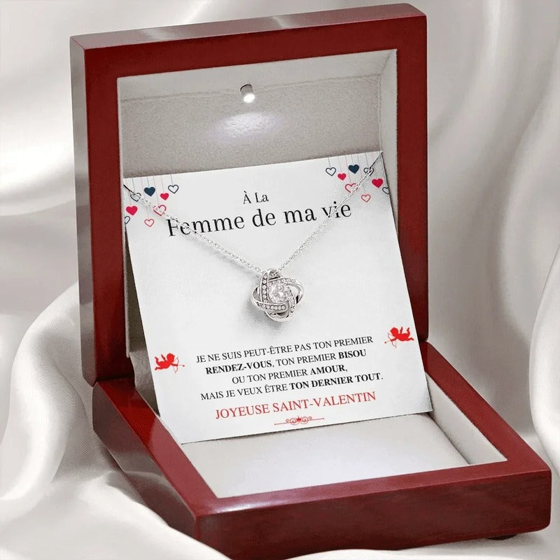 À la Femme de ma vie - Collier Diamant Saint-Valentin Coffret