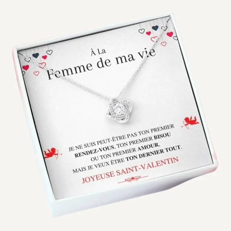 À la Femme de ma vie - Collier Diamant Saint-Valentin