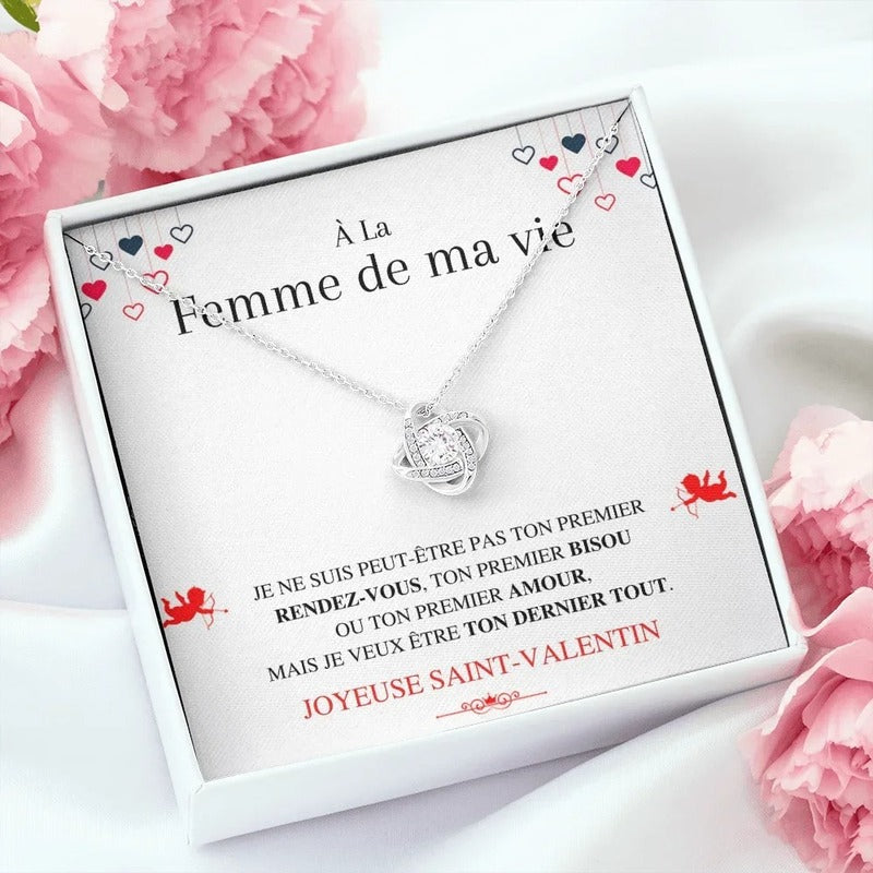 À la Femme de ma vie - Collier Diamant Saint-Valentin