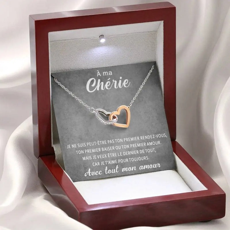 À ma Chérie - Collier Diamant Cœur Coffret