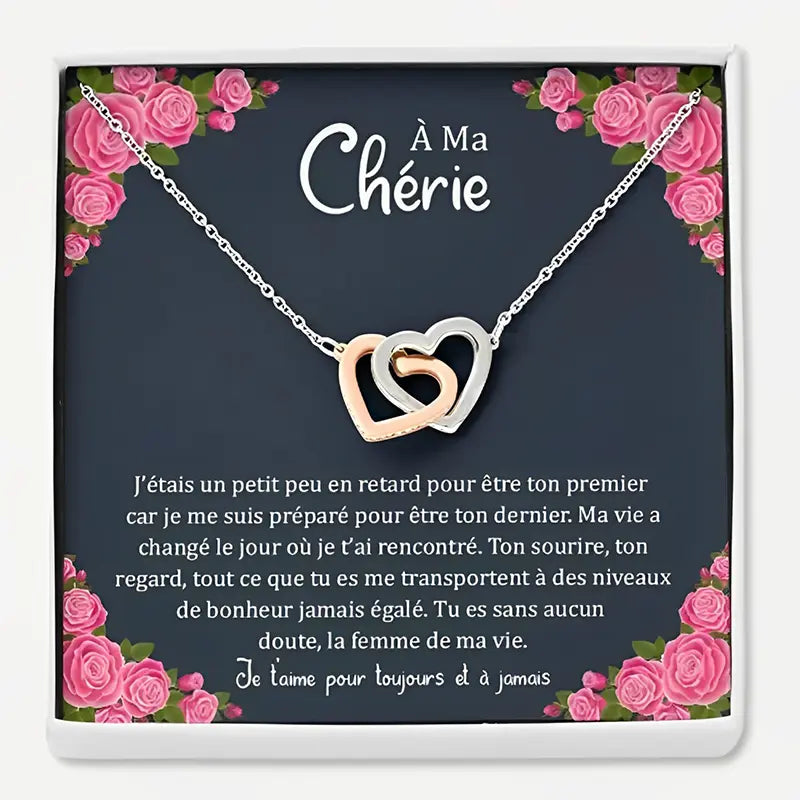 À ma Chérie, Je t'Aime - Collier Cœur