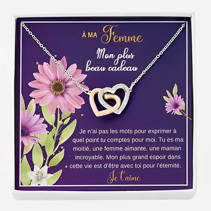 À ma Femme - Collier Cœurs