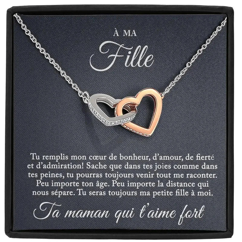 À ma Fille - Collier Cœur