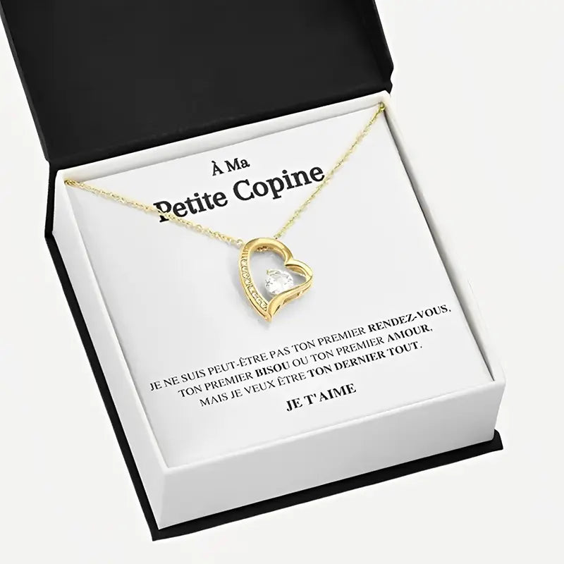 À ma Petite Copine - Collier Cœurs Diamant