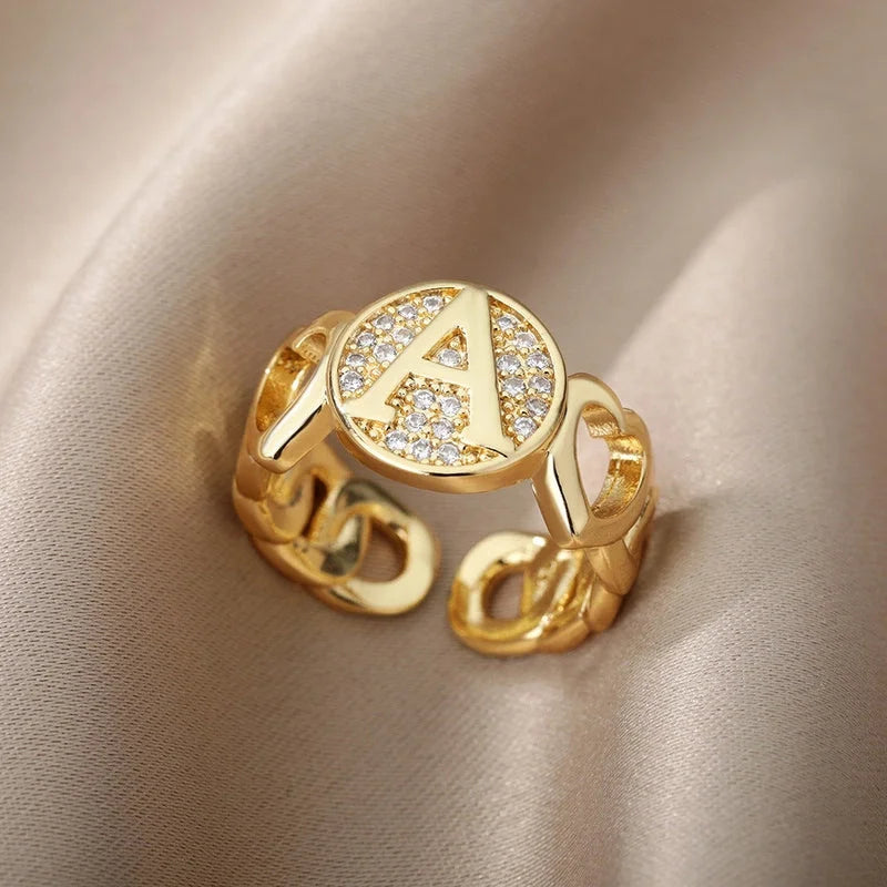 Bague Initiale Or