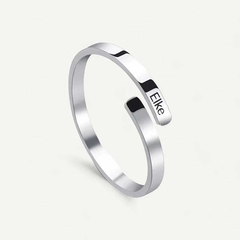 Bague Personnalisée Acier Inoxydable Argent