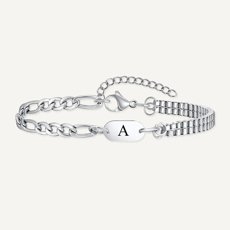 Bracelet Chaîne Homme Initiale A