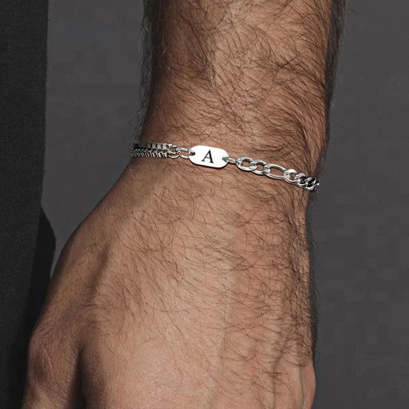 Bracelet Chaîne Homme Initiale