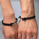 Bracelets Couple Aimantés Cœur DAKLOP (2 Pièces) - Design ECG, Réglables, Romantiques Pour Amoureux Ou Amis - 9