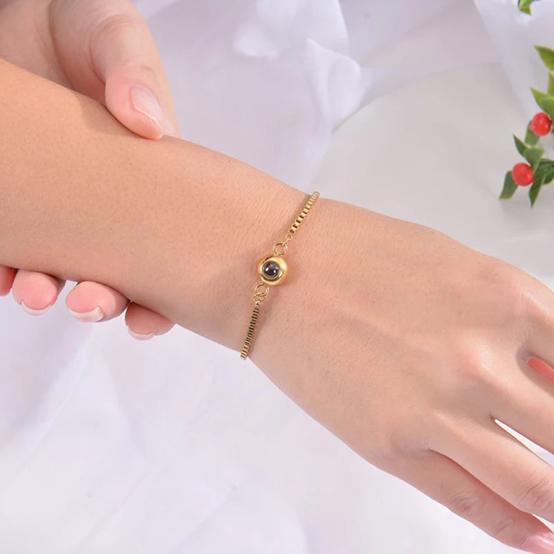 Bracelet Élégant Femme avec Projection Photo Femme