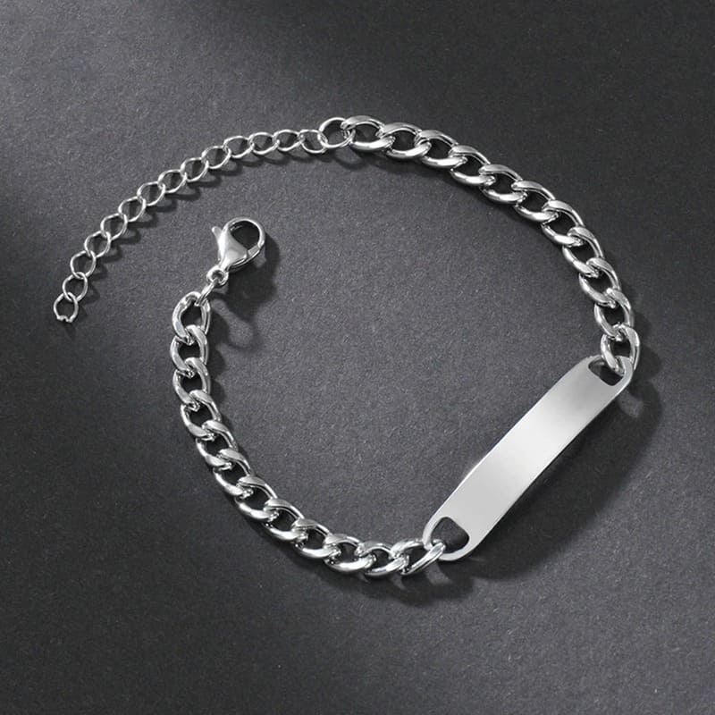 Bracelet Homme Photo Regard Argent